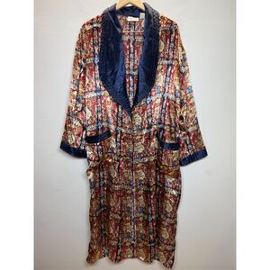 Victoria's Secret Women's Size S Red Printed Kimono Robes Long Sleeve Vintage